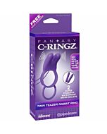 Fantasy c-ringz twin teazzer rabbit ring