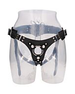 Leather strap-on harness black