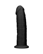 Silicone dildo without balls - 19,2cm - black