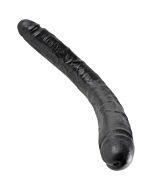 King cock 16 inch thick double black