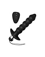 Wireless black vibrating anal beads remote