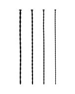 Silicone spiral screw plug set beginner  black