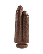Two cocks one hole 9 inch - brown