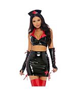 On call sexy nurse costume - black