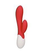 Passion - rechargeable heating g-spot rabbit vibrator  - red