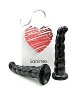 Saninex silicone dildo 19 cm black