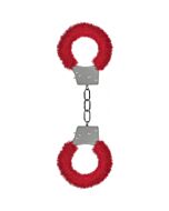 Beginners furry handcuffs red