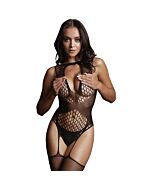 Le désir - fishnet bodysuit with garters - black