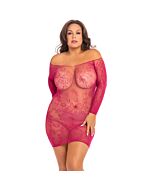 Open season off shoulder lace dress - pink