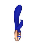 Heating rabbit vibrator - opulent - blue