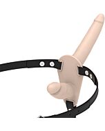 Fetish submissive double penetrix strap-on flesh up