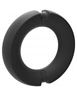 Hybrid silicone covered metal cock ring - 50mm