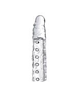 3 inch clear penis enhancer sleeve - transparent