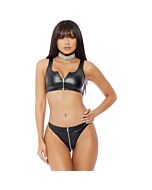 Night rider bra and panty - black