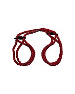 Hogtied - bind & tie - 6mm hemp wrist or ankle cuffs - red