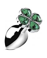 Lucky clover gem - large - silver
