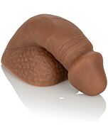 4 inch silicone packing penis - brown