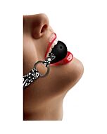 Breathable ball gag - love street art fashion - black