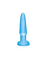 Basix rubber works mini butt plug blue 9 cm