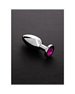 Jeweled butt plug pink - medium