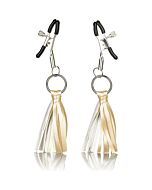 Playful tassels nipple clamps - gold