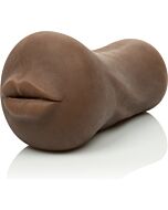 Stroke it mouth brown