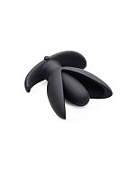 Sprouted 10x silicone vibrating anchor anal plug - black