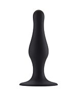 Butt plug with suction cup - large black