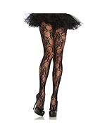 Leg avenue floral lace pantyhose black