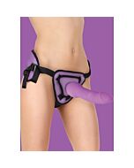 Deluxe silicone strap on 10 inch purple