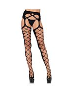Leg avenue diamond net opaque stockings