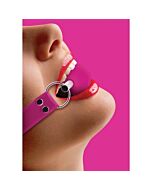 Ouch solid ball gag with rubber and ball pink