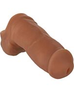 12.8 cm penis sleeve packer gear - caramel