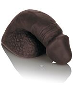 4 inch silicone packing penis - black