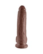 King cock 9 inch with balls brown