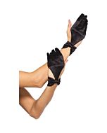 Leg avenue satin cut out gloves black