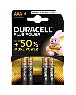 Duracell plus power battery aaa lr03 4 units