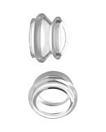 Clear Large Size Silicone Nipple Stimulating Plungers - Transparent