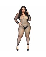 Leg avenue crystalized net body stocking 1x-2x