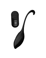 Silicone vibrating egg with remote control - black