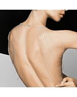 Magnifique  metallic chain shoulders & back jewelry silver