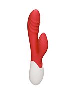 Sunburst - rechargeable heating g-spot rabbit vibrator  - red