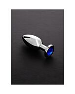 Jeweled butt plug blue - medium