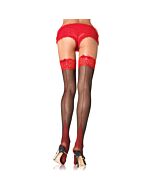 Leg avenue cuban heel 2 tone stockings