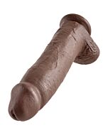 King cock 12 inch with balls brown