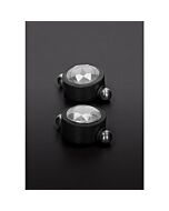 Nipple pincher with swarovski - white