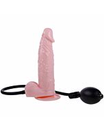 Inflatable realistic dildo with suction cup