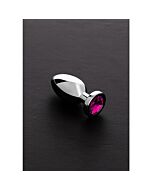 Jeweled butt plug pink - small