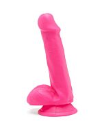 Happy dicks dong 6 inch with balls - pink