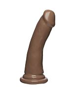 Realistic penis 16.51 cm firmskyn - marrón